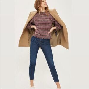 2/$30 Topshop Moto Orson High Rise Cropped Slim Ankle Dark Indigo 26P #9250